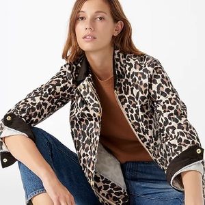 J.Crew Leopard Print Barn Jacket Coat AQ249